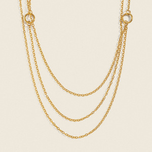 Collar Minimalista en Capas, Cadena Fina <span class=keywords><strong>de</strong></span> Acero Inoxidable con Baño <span class=keywords><strong>de</strong></span> Oro <span class=keywords><strong>de</strong></span> 18K, Estilo Moderno, Ligero y Lujoso para Mujer, Uso Diario, Chic y a la Moda - Product Image 1