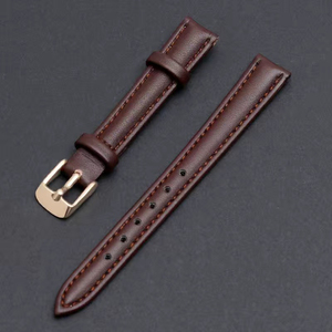 Correa <span class=keywords><strong>de</strong></span> cuero genuino para <span class=keywords><strong>reloj</strong></span>, correa <span class=keywords><strong>de</strong></span> muñeca <span class=keywords><strong>de</strong></span> Material suave, púrpura, verde, azul, marrón, 10mm, 12, 14-24mm con hebilla <span class=keywords><strong>de</strong></span> rosa dorada y plateada - Product Image 6