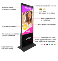 Écrans tactiles numériques interactifs verticaux sur pied Totem LCD Kiosque Signalisation numérique et affichages 55 pouces