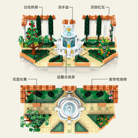 La Fontaine Square 57032 Briques de construction Modèle Briques Blocs de construction Cadeau de Noël 1586+ pièces/ensemble