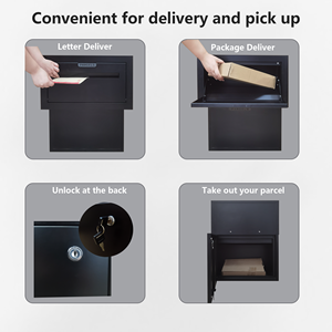 ตัวล็อคกุญแจกล่องจดหมายแบบฝังรั้วเหล็กกันน้ำกลางแจ้งสำหรับสวนอพาร์ทเมนต์แบบยืนสำหรับการจัดส่งพัสดุ - Product Image 3