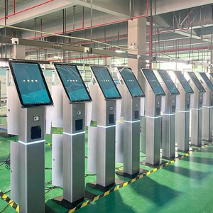 21.5/18.5 Inch Order Kiosk Self Checkout Machine <b>Printer</b> QR <b>Scanner</b> Passbook Reader Cash Payment Self Check-in Kiosk in Hotel - Product Image 2
