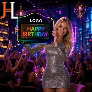 Custom Logo Bar Club VIP Reception RGB Handheld Acrylic LED Scrolling Text Display <b>Message</b> <b>Board</b> Sign - Product Image 2