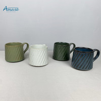 Accepter la vente en gros de tasses à thé en grès japonais avec logo personnalisé prix du fabricant tasse en céramique vintage pour café café