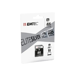 Emtec SDHC <b>Memory</b> <b>Card</b> 8GB Class 4 EliteSilver (ECMSD8GHC4) - Product Image 2