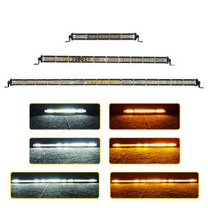 Barre LED de travail pour voiture de 10, 20, 30 pouces, lumière jaune et blanche, clignotante, faisceau spot et large, pour tout-terrain, 4x4, Jeep, ATV, camion, tracteur - Product Image 5