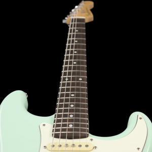 Chitarra Elettrica Sz con Manico in Acero, Configurazione Pickup S-S-H, 6 Corde, Pickguard Nero Opaco Rosa, Tastiera in Palissandro Indiano - Product Image 1