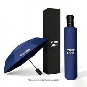 Paraguas Promocional Automático de Apertura y Cierre, 3 Pliegues, Poliéster Pongee, Resistente al Viento, para Regalo con Logotipo Vintage - Product Image 1