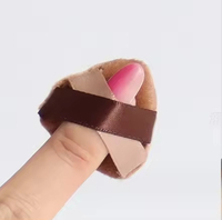 Mini Poudre Compacte Triangulaire de Luxe de Haute Qualité en Gros, Couleur Violet, Personnalisée, Très Douce et Fluffy
