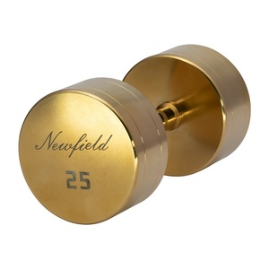 Mancuernas de Titanio de 25 kg para Gimnasio Comercial, Juego de Mancuernas Doradas de Lujo para Ejercicios de Brazos para Hombres y Mujeres - Product Image 3