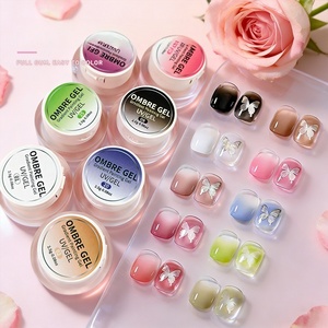 Gel de Nail Art <span class=keywords><strong>Semi</strong></span>-<span class=keywords><strong>Permanent</strong></span> Exclusif à Presser, Effet Dégradé, Sans Résidu, Impression par Transfert, Haute Saturation, Facile à Estomper - Product Image 1