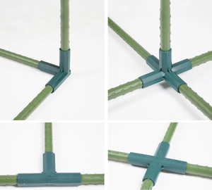 Connecteur de tuyau robuste 3/4/5 voies en acier galvanisé à chaud pour treillis de serre Anti Corrosion USA entrepôt - Product Image 1