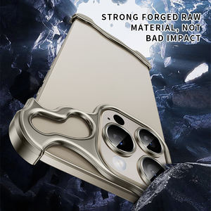 Funda de teléfono móvil sin montura de Metal para Iphone 13 14 15 Pro Max Plus aluminio Alien aleación de titanio parachoques teléfono contraportada Shell - Product Image 2