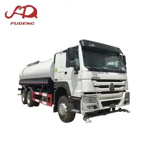 used Sinotruck howo 6x4 371HP 20m3 water spray bowser tanker sprinkler tank truck for sale in African