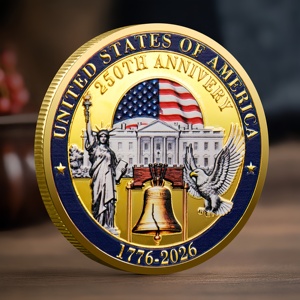 EN STOCK AHORA Moneda Conmemorativa del 250 Aniversario de la <span class=keywords><strong>Estatua</strong></span> de la <span class=keywords><strong>Libertad</strong></span> de EE. UU., <span class=keywords><strong>Diseño</strong></span> Moderno con Grabado UV, Chapada en Oro, 2026 - Product Image 3