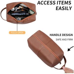 Sac de toilette de voyage BSCI en nylon PU imperméable pour homme, sac de rasage portable, sac de rangement pour articles de toilette - Product Image 3