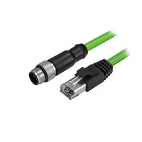 Ethernet/IP Ethercat Profinet Fieldbus Cable moldeado M12 a RJ45 Cables de doble extremo blindados