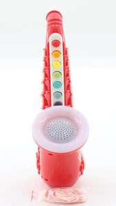 แซกโซโฟนของเล่นเด็กเล็กแบบมินิ ยูนิเซ็กซ์ เครื่องดนตรีเสริมพัฒนาการพร้อมแสงและเสียง ผลิตจากพลาสติกสำหรับเด็กวัยเตาะแตะ - Product Image 4