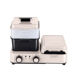 เครื่องทำวาฟเฟิลแซนวิชเครื่องปิ้งขนมปังไฟฟ้า,เครื่องทำอาหารเช้าแบบ3 In 1 - Product Image 4