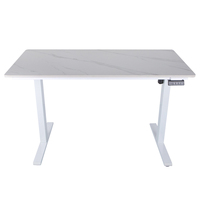 Table de bureau électrique réglable en hauteur à moteur unique, ergonomique, moderne et personnalisée, avec plateau en bois massif, par le fabricant Hetium