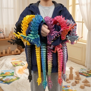 Vente en gros d'usine : Ornements et jouets artisanaux en polyester imprimés en 3D, représentant des dragons chinois, pour les enfants de 4 à 6 ans et de 7 à 12 ans - Product Image 2