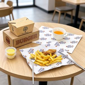 Custom Printed Biodegradable Eco-Friendly <b>Greaseproof</b> Coated PE Single-Sided Food Grade <b>Paper</b> for Burger Wrappers French Fries - Product Image 4