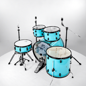 Batterie complète de haute qualité à 5 fûts et 5 cymbales, idéale pour les débutants, en bois massif, <span class=keywords><strong>percussion</strong></span> <span class=keywords><strong>acoustique</strong></span> professionnelle - Product Image 1