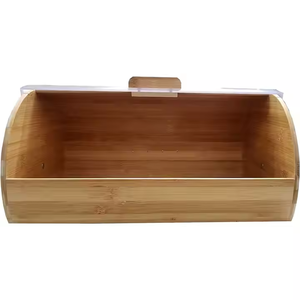 Fabricant de boîte à pain personnalisée Boîte à pain moderne domestique saine avec couvercle enroulable Boîte de rangement en bambou étanche - Product Image 4