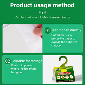 Pièges à <span class=keywords><strong>mites</strong></span> Magicatch personnalisables avec logo, lot de 2, colle extra-forte, écologiques et jetables pour l'industrie agroalimentaire et le stockage des céréales - Product Image 3