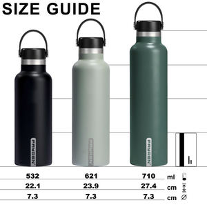 Botella de Agua Multicolor FAYREN, Botella de Acero Inoxidable con Aislamiento al Vacío, Portátil con Asa, para Viajes, Gimnasio y Actividades al Aire Libre - Product Image 2