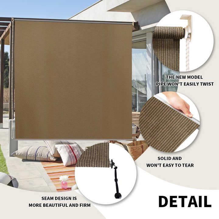 High Quality Windproof Aluminum Outdoor Roller Blinds Manual/Electric