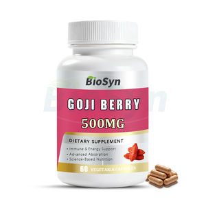 BioSyn OEM Private Label Voedingsmiddelkwaliteit <span class=keywords><strong>Goji</strong></span> Bes Extract <span class=keywords><strong>Goji</strong></span> Bes Poeder <span class=keywords><strong>Capsules</strong></span> Wolfberry Capsule - Product Image 1