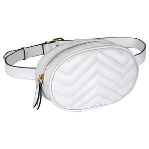 Elegante <span class=keywords><strong>riñonera</strong></span> blanca para hombres y mujeres, <span class=keywords><strong>riñonera</strong></span> impermeable con cierre de cremallera, <span class=keywords><strong>riñonera</strong></span> de moda para regalo de viaje de fiesta - Product Image 1