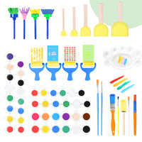 Ensemble de peinture miniature réutilisable, 12 couleurs, bandes de peinture acrylique avec 2 pinceaux, pots de peinture acrylique non toxiques