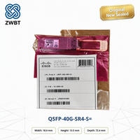Cisco QSFP-40G-SR4-S= 40G QSFP+ SR4 100m 850nm MPO Modul Transceiver Optik Multimode Fiber MMF untuk Cisco Nexus Switch