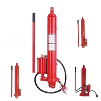 Cric hydraulique pneumatique 8 tonnes avec vérin à long ram et pompe pneumatique pour levage de moteur