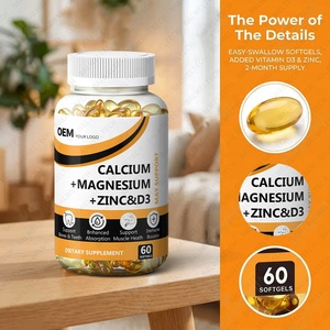 Capsules de calcium, magnésium, zinc et vitamine D3 en vrac pour la santé osseuse et musculaire - Product Image 5