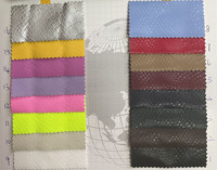 4 Way Stretch 0.6mm Rexine Snake Skin Texture Knitted Faux Artificial Synthetic PU Leather Fabric for Clothing Leather Dress