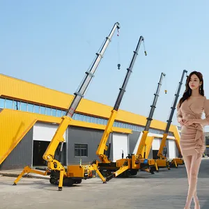 Wide Application Crawler Small Spider Crane Equipped With Cab Boom, Which Adopts Hydraulic Cylinder Expansion Spider Crane