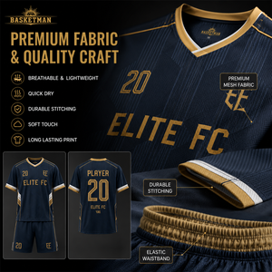 Ensemble de maillots de football personnalisés, uniforme de football par sublimation, kit d'équipe avec logo, nom, numéro, étiquette privée pour les clubs, les écoles, les marques - Product Image 3