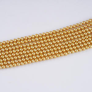 Perles d'eau douce rondes naturelles de 4-5 mm, blanches/roses/colorées, en vrac, semi-finies, pour colliers et bracelets DIY, accessoires - Product Image 3