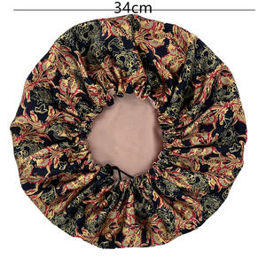 ZTZI, venta al por mayor, estampado de doble capa, <span class=keywords><strong>gorro</strong></span> de <span class=keywords><strong>dormir</strong></span> de satén, envoltura de pelo <span class=keywords><strong>para</strong></span> <span class=keywords><strong>rizos</strong></span>, <span class=keywords><strong>gorro</strong></span> forrado <span class=keywords><strong>para</strong></span> saco de <span class=keywords><strong>dormir</strong></span>, elástico ajustable - Product Image 3