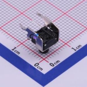 UK-B02124-G7-AQ25 Tactile Switch Bent Lead Through Hole,6x6mm Switch Single Pole Single Throw Round Button 2.5N Right Angle - Product Image 2