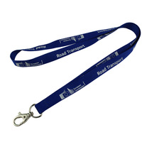 Lanière tubulaire en polyester avec porte-badge de carte d'identité enseignant cou corde PVC employé carte d'accès pochette lanière ronde