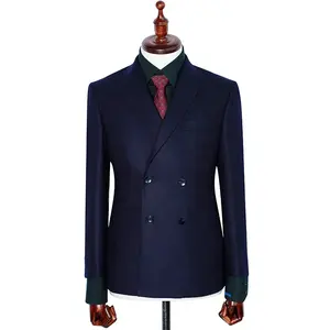 高端定制男装西装双排扣意大利羊毛面料VBC正式修身手工夹克