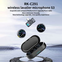 Réduction du bruit du microphone sans fil S3 pour l'enregistrement pour le téléphone Microphone Lavalier magnétique professionnel avec boîtier de charge