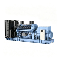 Dieselgenerator 1100KW Hochdruck-Common-Rail Vollkupfer Bürstenloser Wechselstromgenerator Wassergekühlt Elektrischer Start ATS Offen