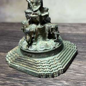 घरेलू सजावट के लिए उत्कृष्ट कांस्य बहु परत बुद्ध प्रतिमा हाथी आधार - Product Image 4