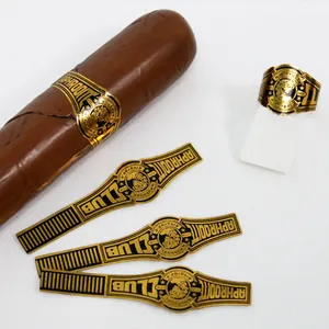 Custom Gold Foil Art Paper Cigar Bands Embossed Cigar Ring labels