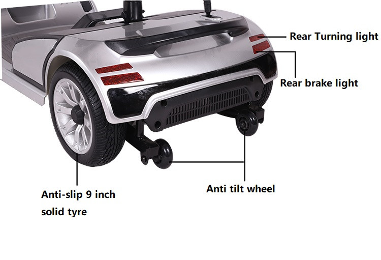 [USA stock] Travel 4 Wheels Elderly Electric Scooter Disabled Handicapped Folding Mobility Scooter For Seniors